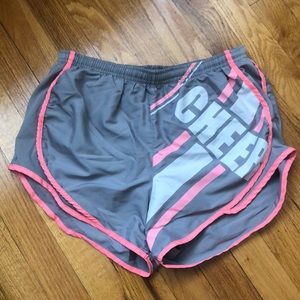 Varsity cheer running shorts